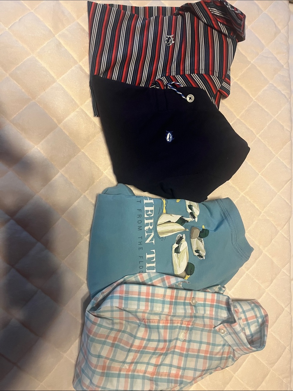 Kids Long-Sleeve Tees & Polo Shirt Bundle - Blue, Black, Striped, Plaid